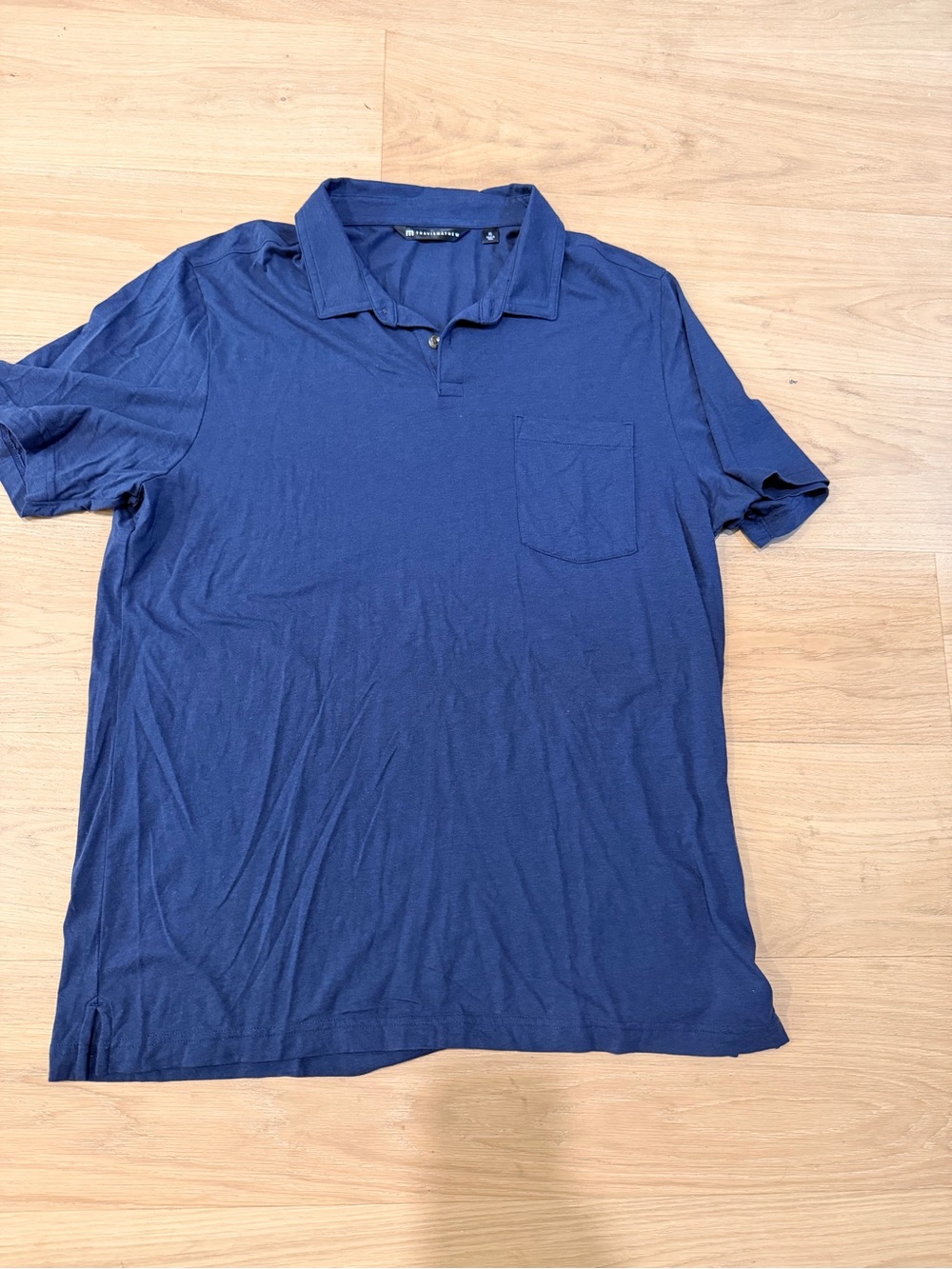 Men's Travis Matthew Navy Polo Shirt with Chest Pocket